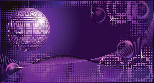 Disco ball background vector art illustration