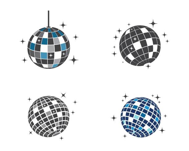 disco ball icon vector illustration design disco ball icon vector illustration design template disco ball stock illustrations