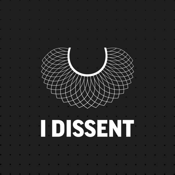 Dissent concept background, banner, poster, sticker, t-shirt design  supreme court stock illustrations