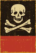 istock Distressed Jolly Roger Sign - Copy Space 165762631
