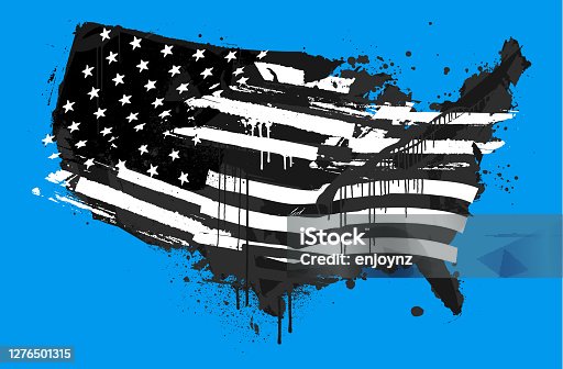 istock Distressed USA abstract grunge flag 1276501315