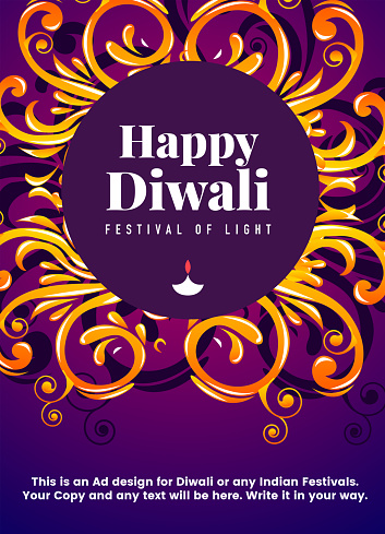 Diwali poster design template