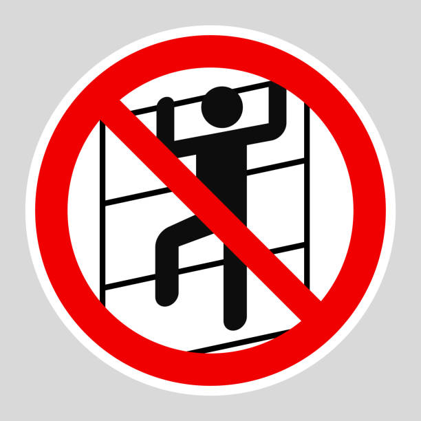 Do not climb sign vector illustration vector art illustration