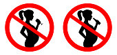 istock Do not drink sign for pregnant women 1271229384