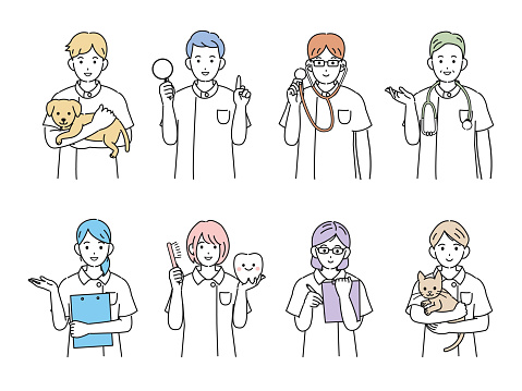 Doctor and nurse illustration