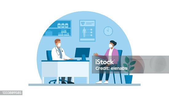 istock Doctor and patient meeting in the office 1333889585