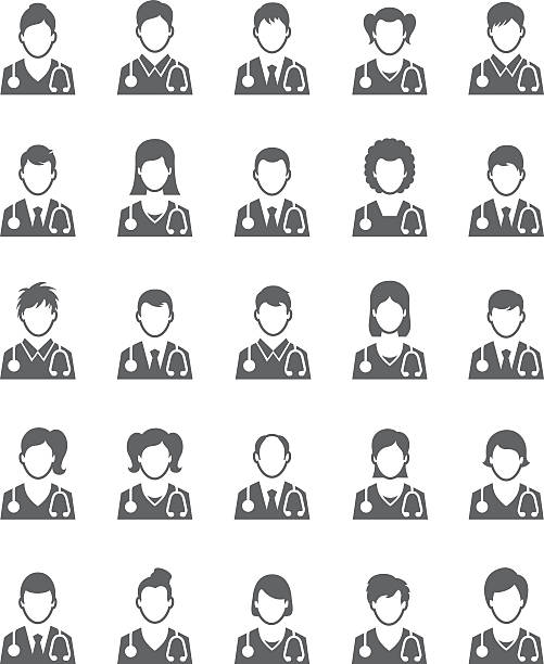Doctor icon set Doctor icon set avatar clipart stock illustrations