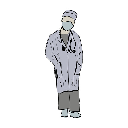 Doctor in a medical gown. nurse. medicine. Ambulance. hospita