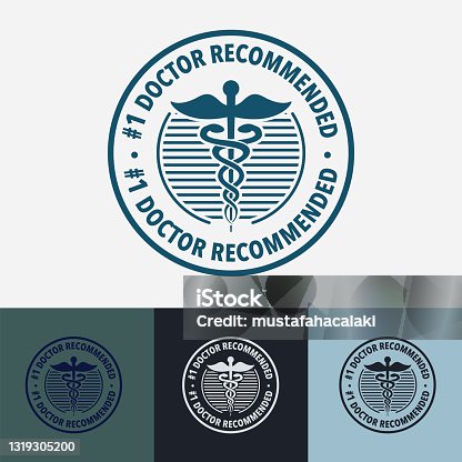 istock Doctor recommended medical badge 1319305200