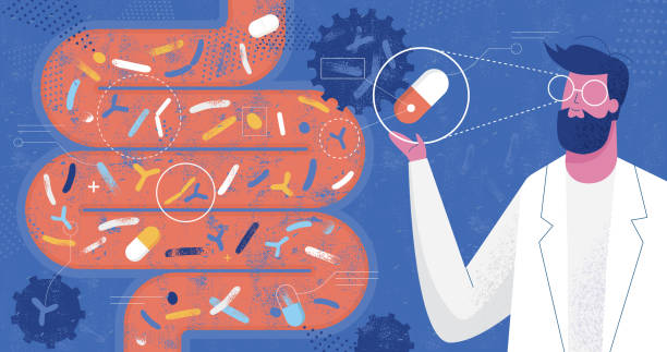 Doctor Recommends Probiotics Supplements vector art illustration
