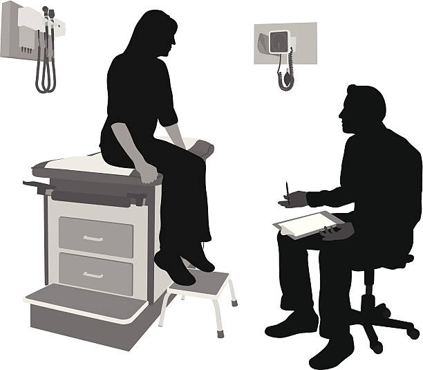 Doctor's Care A-Digit doctor silhouettes stock illustrations