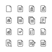 16 Document Outline Icons.