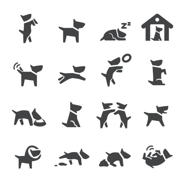 Dog Icons - Acme Series Dog Icons dog symbols stock illustrations