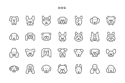 Dog Icons - Vector EPS 10 File, Pixel Perfect 28 Icons.