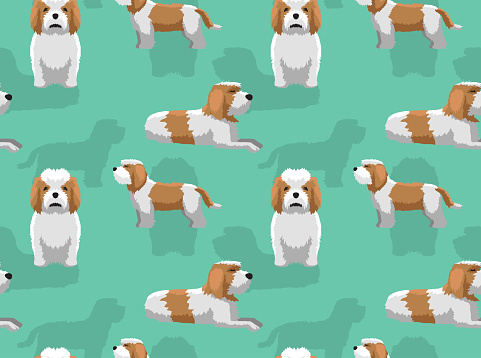 Dog Petit Basset Griffon Vendeen Background Seamless Wallpaper