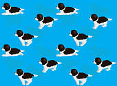 istock Dog Saint Bernard Black Coat Seamless Wallpaper Background 1415175866