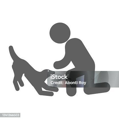 istock Dog trainer, dog training, obedience training, pet coaching, pet training icona 1341366503