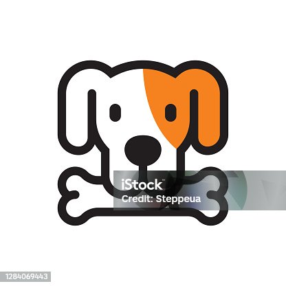istock Dog with bone 1284069443