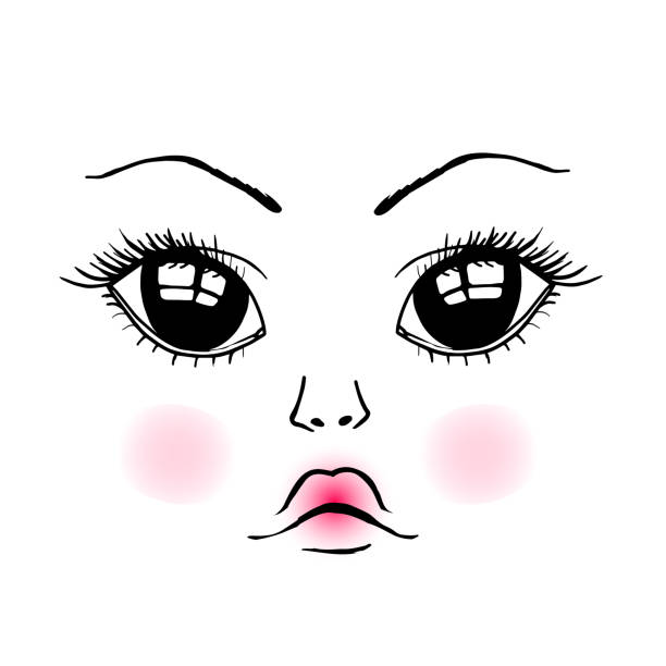búp bê khuôn mặt dễ thương - how to do model makeup hình minh họa sẵn có