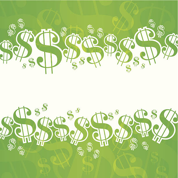 Dollar Background An abstract financial themed background with dollar symbols. money background stock illustrations