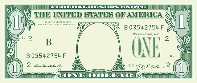1 Dollar Banknote Stock Illustration - Download Image Now - iStock