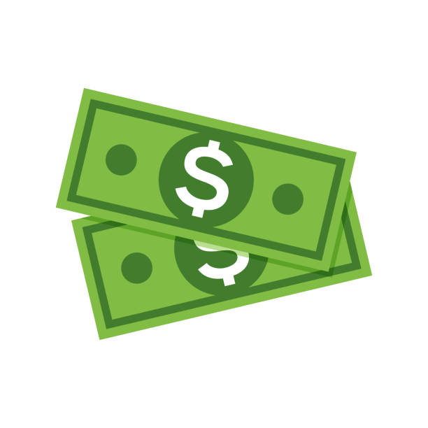 dolar para simgesi. nakit işareti fatura sembolü düz ödeme, dolar para birimi simgesi - money stock illustrations