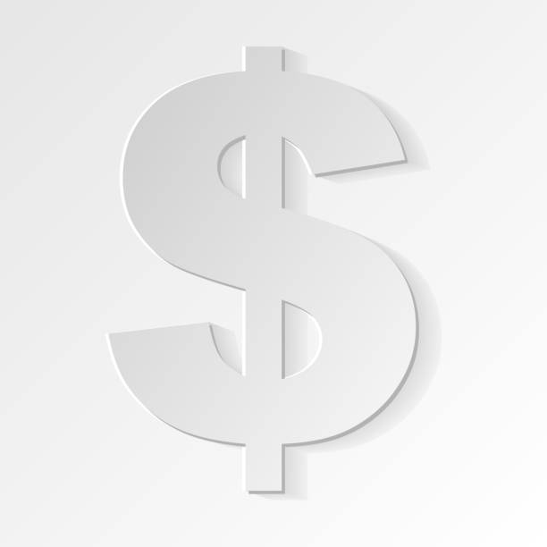 Dollar - realistic 3d symbol. Vector. Dollar - realistic 3d symbol. Vector. currency symbol stock illustrations