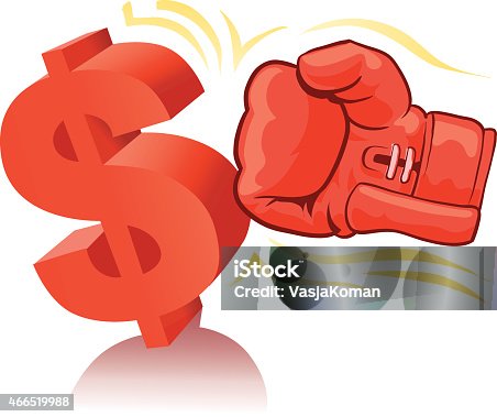 istock Dollar Simbol Being Hit By Boxing Glove 466519988