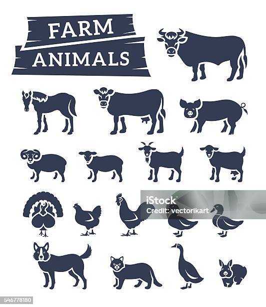 Farm Animals Silhouette Vector Art Graphics Freevector Com