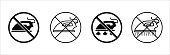istock Don't iron sign set. Do not iron symbol icon set. Clothes maintenance instruction. Vector stock illustration. Cloth label forbidden rule. 1399320021