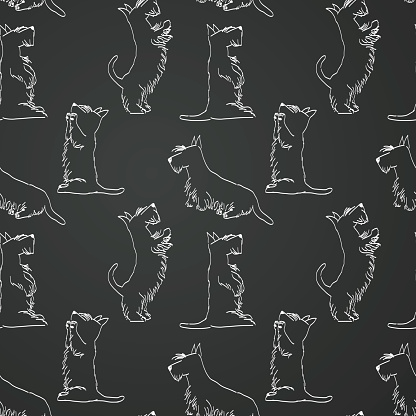 Doodle dogs pattern.