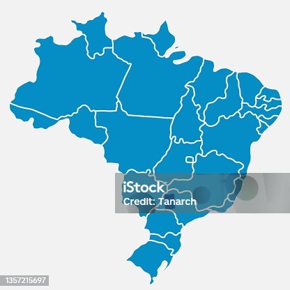 istock doodle freehand drawing of brazil map. 1357215697
