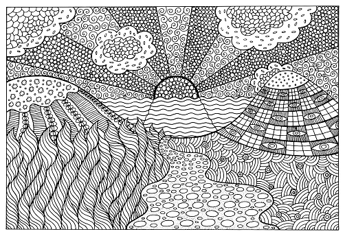 https www istockphoto com tr vekt c3 b6r ger c3 a7ek c3 bcst c3 bc manzara yeti c5 9fkinler i c3 a7in sayfa boyama doodle fantastik grafik c3 a7izimler gm988112012 267932167