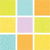 Seamless, hand-drawn background pattern tiles. Colors easily editable.