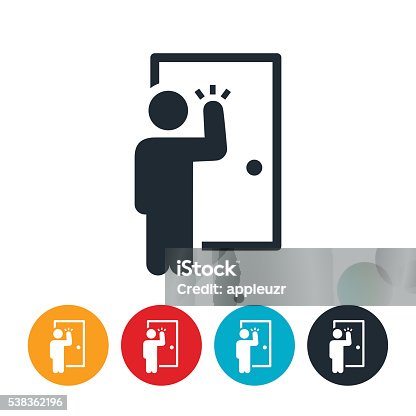istock Door To Door Salesman Icon 538362196