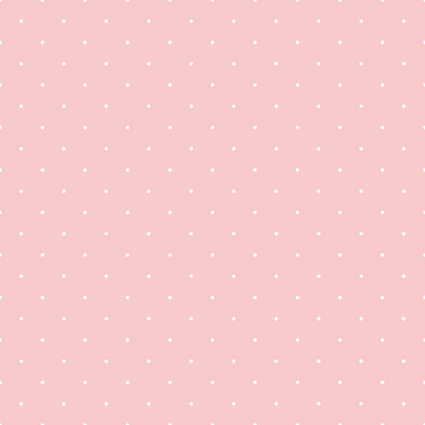 Dot pattern seamless design sweet pink and white. Pastel background vector. vector art illustration