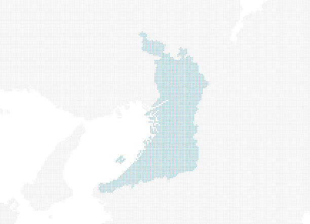 点線日本地図, 大阪. 特大サイズ。 - 近畿地方点のイラスト素材／クリップアート素材／マンガ素材／アイコン素材