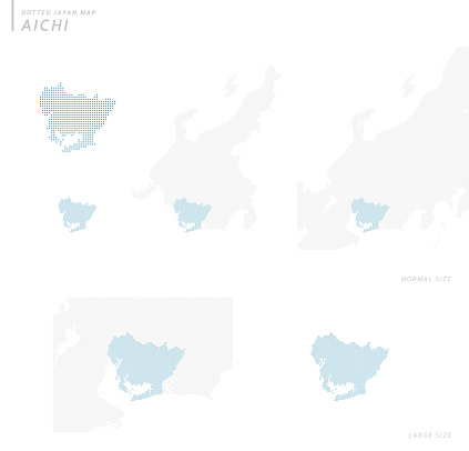 dotted Japan map set, Aichi