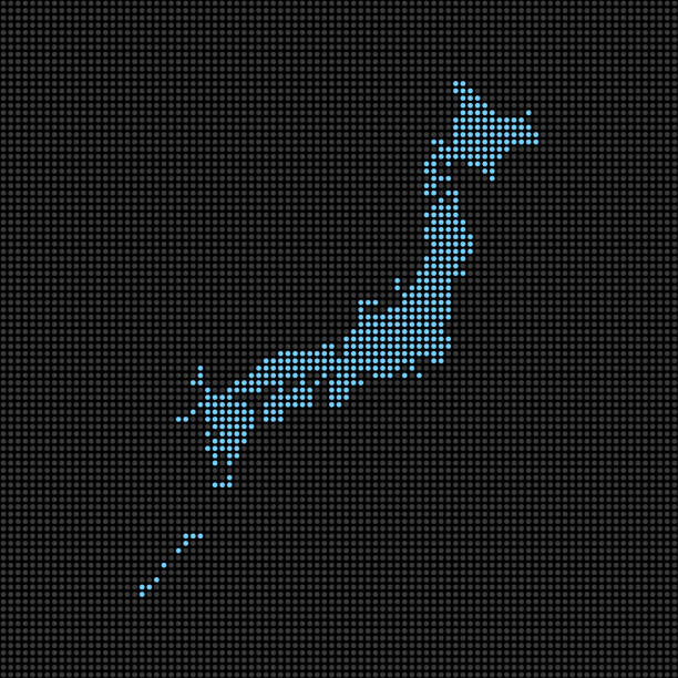 点線の日本地図 - 日本地図点のイラスト素材／クリップアート素材／マンガ素材／アイコン素材