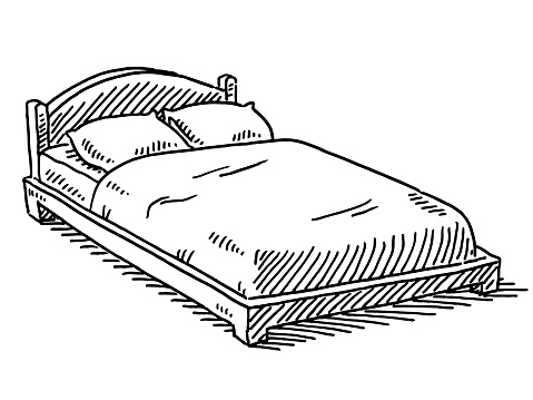 Double Bed Drawing