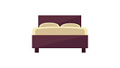 istock Double bed icon 1071681686