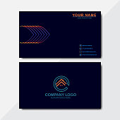 Double-sided business card template. Flat Design Vector Illustration. Abstract modern business card template design Name Card