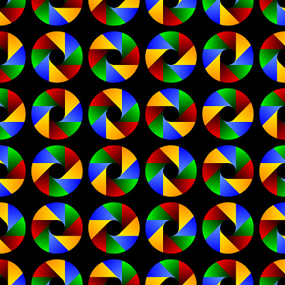 Doughnut shape in eight colored segments