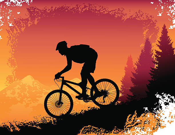 Best Mountain Biking Illustrations, RoyaltyFree Vector