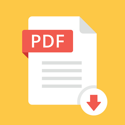 Download Pdf Icon File With Pdf Label And Down Arrow Sign 