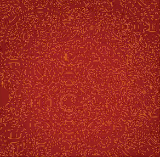 dragon background, two colors in pack. - çin kültürü stock illustrations