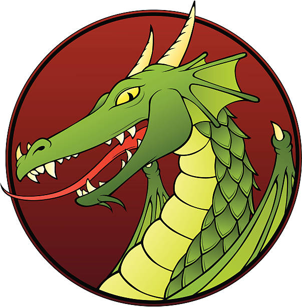 Dragon vector art illustration