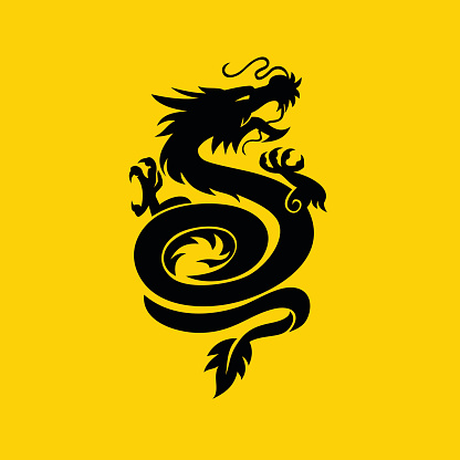 dragon icon, symbol vector