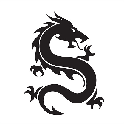 dragon icon, symbol vector