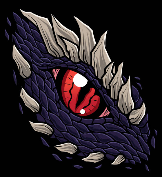 ilustrações de stock, clip art, desenhos animados e ícones de dragons eye mascot - dragões olho